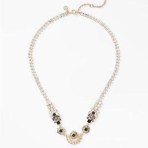 LOFT Floral Sparkle Statement Necklace